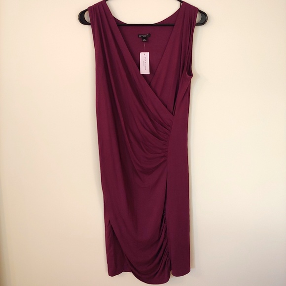 Ann Taylor Dresses & Skirts - Ann Taylor Petite Ruched Wrap Drapey Dress NWT